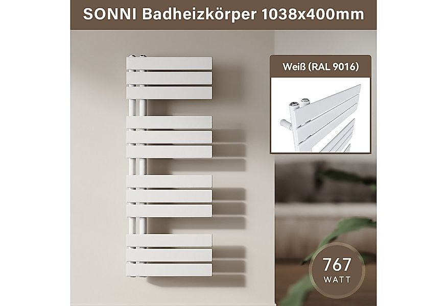 SONNI Badheizkörper Badheizkörper Weiß Heizkörper Design Handtuchtrockner B günstig online kaufen