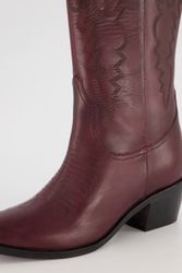 Ulla Popken Leder-Cowboystiefel 3 XL-Schaft Stickerei günstig online kaufen