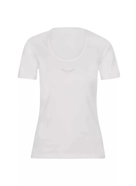Trigema T-Shirt TRIGEMA T-Shirt mit Kristallsteinen (1-tlg) günstig online kaufen