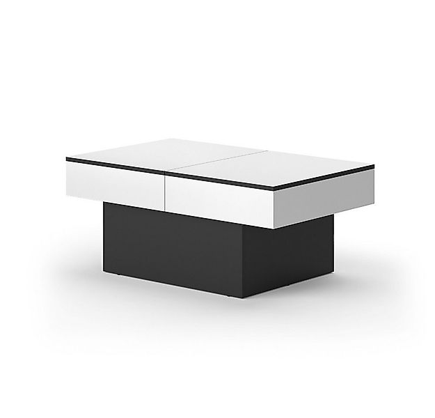 Vicco Couchtisch Boto, Schwarz/Weiß, 95 x 58 cm Ausziehbar günstig online kaufen