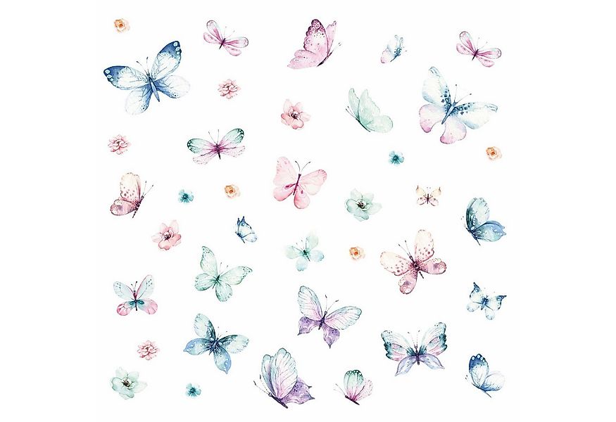 nikima Wandtattoo 214 Wandtattoo Schmetterlinge - Größe 750 x 420 mm (PVC-F günstig online kaufen