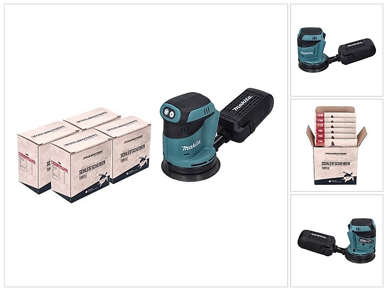 Makita Exzenterschleifer DBO 180 Z Akku Exzenterschleifer 18 V 125 mm + 4x günstig online kaufen