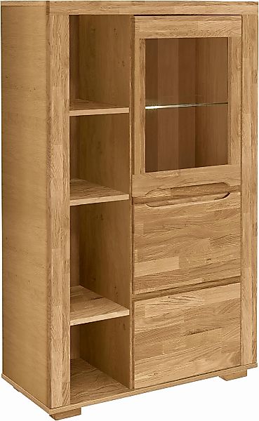 OTTO home Vitrine "DENIS80,B/T/H:90/40/145cm, Front massivhozl, geölt, Stau günstig online kaufen