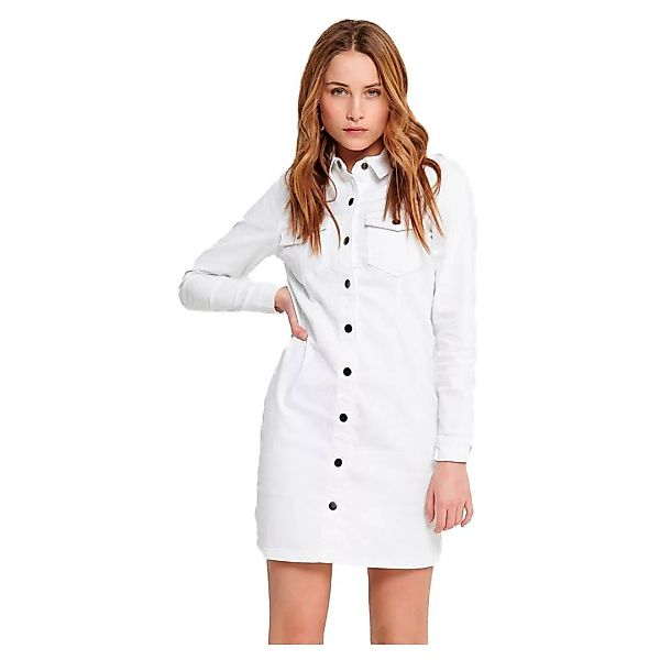 Jdy Sanna Denim Mix Kurzes Kleid L White günstig online kaufen