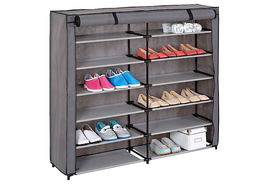 IDIMEX Schuhschrank VIOLA Kellerregal mit 12 Regalböden und Schutzhülle Pla günstig online kaufen