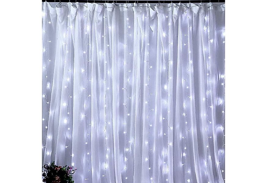 Rosnek LED-Lichtervorhang LED Lichternetz Lichtervorhang Lichterkette,USB,f günstig online kaufen