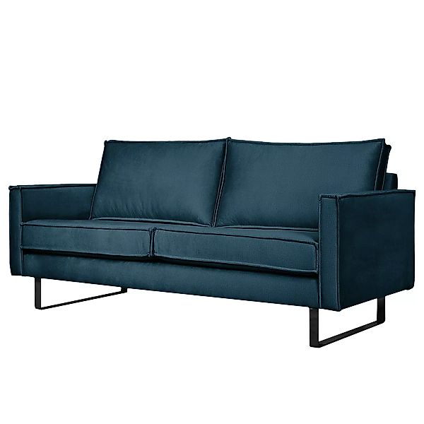 home24 ars manufacti Sofa Liel II 2,5-Sitzer Marineblau Samt 178x84x94 cm günstig online kaufen