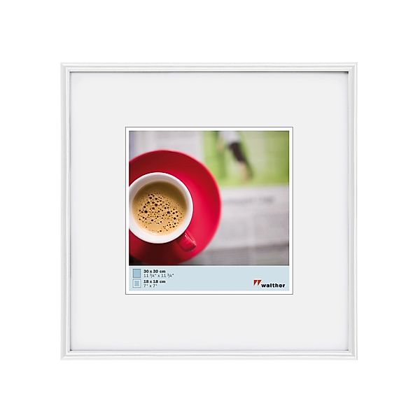 walther design Galeria Kunststoff Bilderrahmen  50x50 cm Weiss günstig online kaufen
