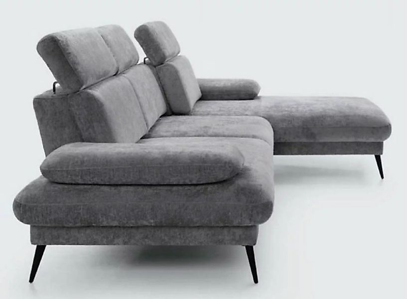 JVmoebel Ecksofa Design Sofa Eckgarnitur Ecksofa L Form Couch Grau Polster, günstig online kaufen