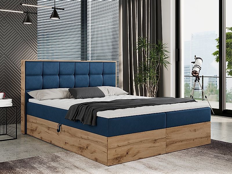 MKS MÖBEL Boxspringbett ALBERO 1 (Set, Packung, Massivholzbett, topper T25, günstig online kaufen