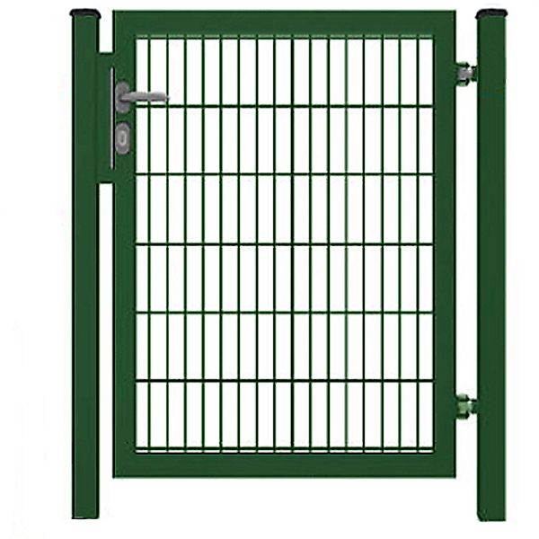 Gartentor für Doppelstabmattenzäune Voll-Rahmen Moosgrün 100 cm x 80 cm günstig online kaufen