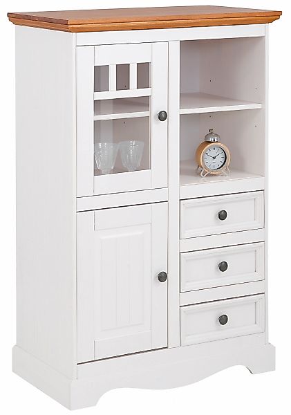 Home affaire Highboard "Melissa", Vitrine, Breite 80 cm günstig online kaufen