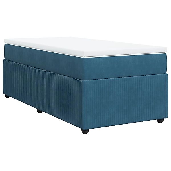 vidaXL Boxspringbett mit Matratze Dunkelblau 90x190 cm Samt2107882 günstig online kaufen