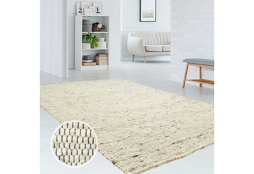 TaraCarpet Wollteppich TaraCarpet Handweb Erfenstein, rechteckig, Höhe: 13 günstig online kaufen