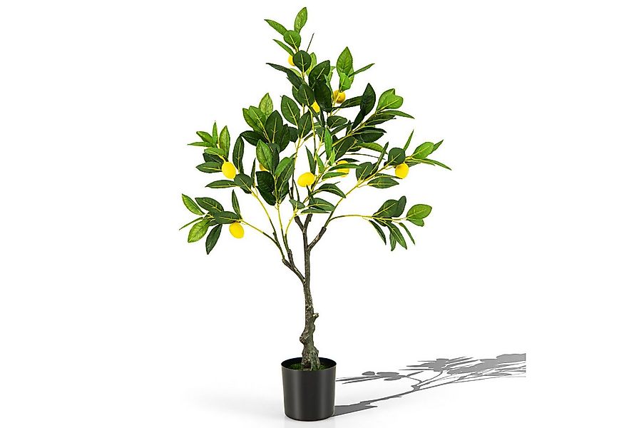 Kunstpflanze, KOMFOTTEU, Höhe 80 cm, Zitronenbaum Plastik Pflanze im Topf günstig online kaufen