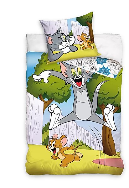 Tom Und Jerry - Bettwäsche 135x200 + 80x80 Cm günstig online kaufen