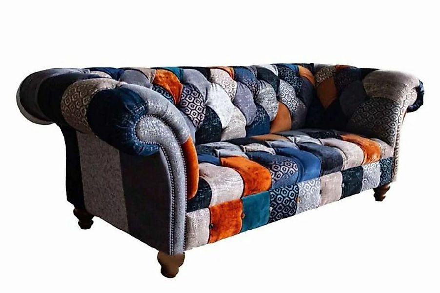 JVmoebel Sofa Designer Chesterfield Dreisitzer Luxus Couch Polstermöbel Bun günstig online kaufen