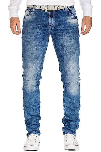 Cipo & Baxx Slim-fit-Jeans Casual Hose BA-CD533 Blau W29/L30 (1-tlg) mit lä günstig online kaufen