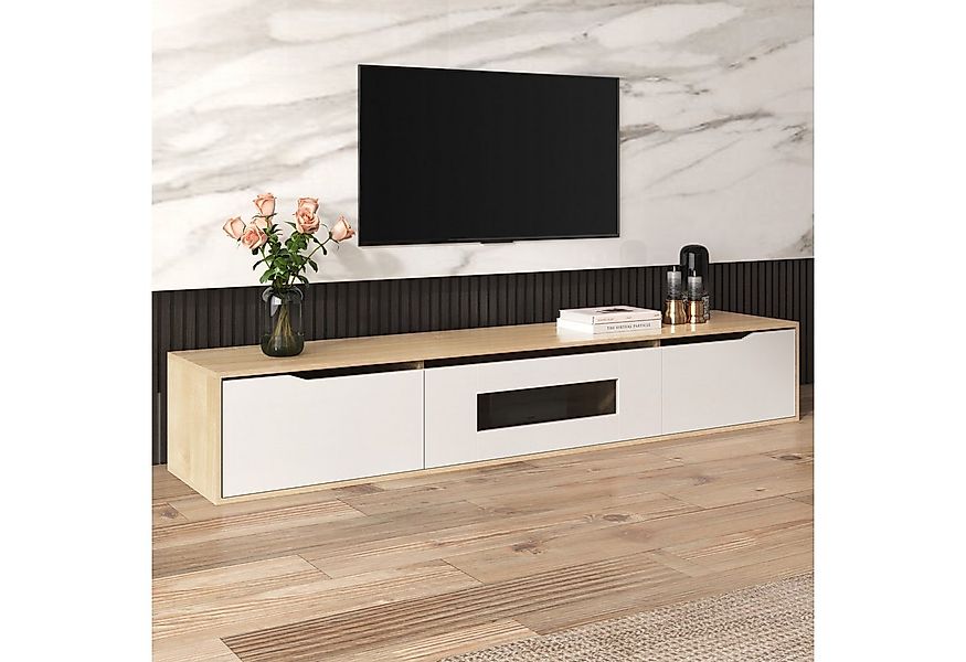 STILVORA TV-Schrank mit LED-Beleuchtung,TV-Schrank TV-Regal mit Klapptüren günstig online kaufen