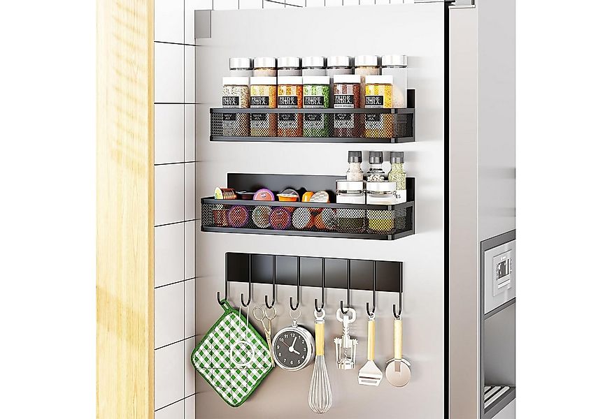 ibettertec Gewürzregal Küchenregal Ablageregal Kühlschrankregal Magnetische günstig online kaufen