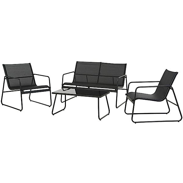 Grand patio Gartenlounge-Set Balkonset, Glas+Stahl, (Set, günstig online kaufen