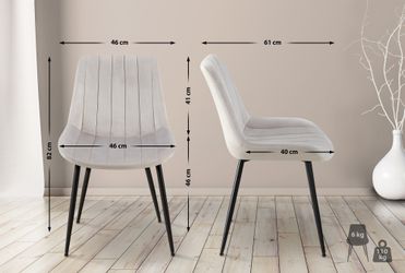 CLP Esszimmerstuhl Rahden Samt, 4-Fuß-Gestell, Metall, günstig online kaufen