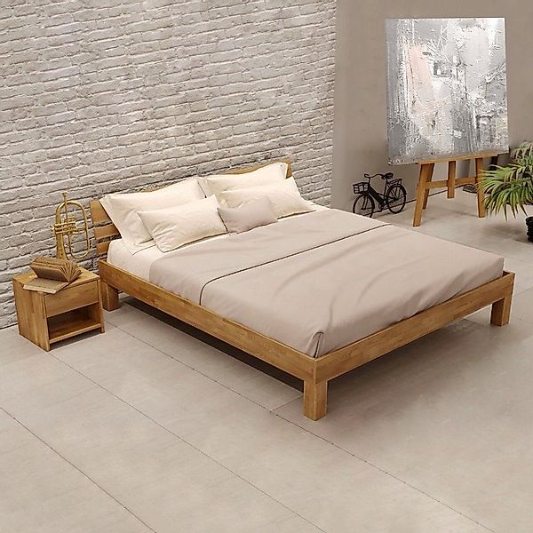 Krok Wood Massivholzbett Julia in Eiche günstig online kaufen