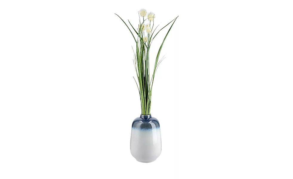 Vase ¦ blau ¦ Steingut ¦ Maße (cm): H: 22,5  Ø: 15.5 Accessoires > Vasen - günstig online kaufen