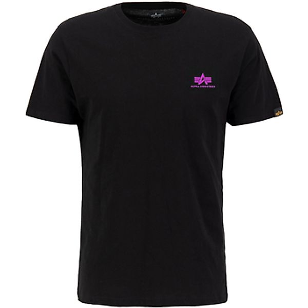 Alpha  T-Shirt Basic T Small Logo - black / magenta günstig online kaufen