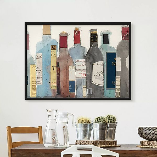 Bild mit Rahmen Küche - Querformat Wein & Spirituosen II günstig online kaufen
