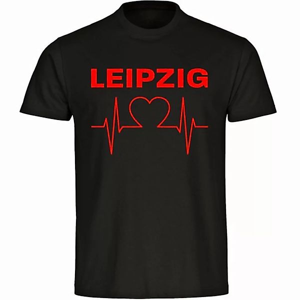multifanshop T-Shirt Herren Leipzig - Herzschlag - Männer günstig online kaufen
