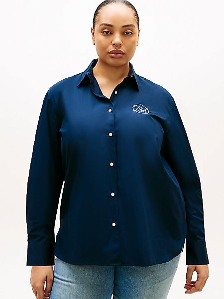 Tommy Hilfiger Curve Hemdbluse "CRV COTTON EASY SHIRT" in großen Größen, Ba günstig online kaufen