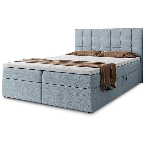 Beautysofa Boxspringbett mit Bettkasten Topiq II, Doppelbett mit Federkernm günstig online kaufen