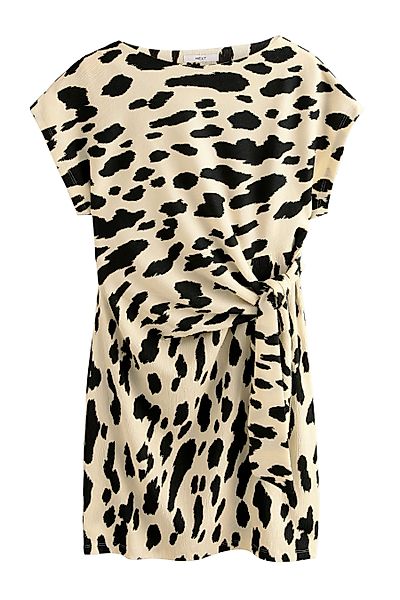Next Jerseykleid Strukturiertes Minikleid mit Drapierung, günstig online kaufen