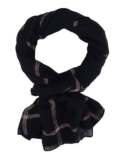 Ella Jonte Modeschal, leichter eleganter Schal schwarz bunte Streifen Visko günstig online kaufen