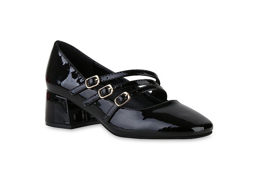 VAN HILL 841478 Mary-Jane-Schuhe Damen Mary Janes Pumps Klassische Lack Ele günstig online kaufen