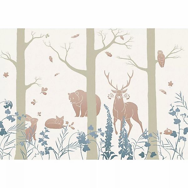 Komar Fototapete Vlies Forest Animals  400 x 280 cm günstig online kaufen
