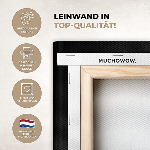 OneMillionCanvasses® Leinwandbild Zitat - WC-Papier - günstig online kaufen