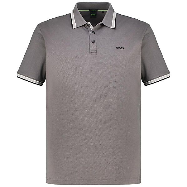 BOSS Poloshirt mit Kontrastdetails Farbe anthrazit Größe: 4XL günstig online kaufen