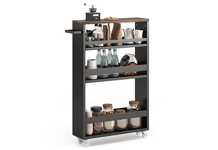 Bealife Küchenwagen Nischenregal mit 3 Ebenen, 15 cm Breit Nischenwagen günstig online kaufen