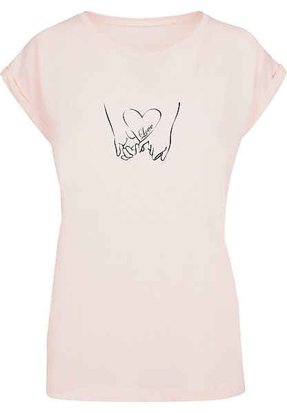 Merchcode T-Shirt "Merchcode Damen Ladies Love 2 Extended Shoulder Tee", (1 günstig online kaufen