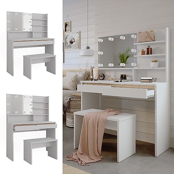 Vicco Schminktisch Emma, Weiß, 120 cm günstig online kaufen