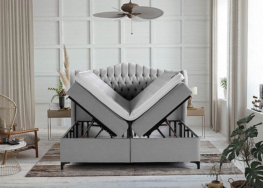 BettCo Stauraumbett Boxspringbett mit Bettkasten Maison günstig online kaufen