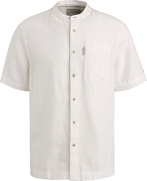 Cast Iron Kurzarm-Shirt Leinen Blend Weiß - Größe M günstig online kaufen