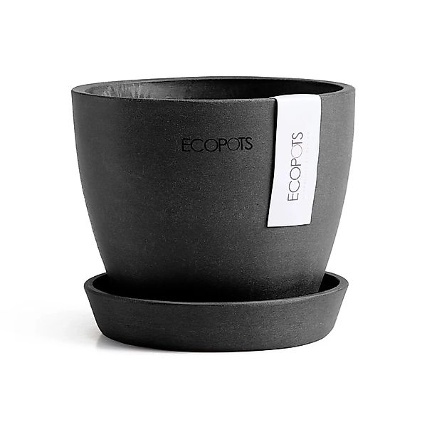 Ecopots Pflanztopf Antwerp Mini Dunkelgrau 11,5 cm x 10,1 cm günstig online kaufen
