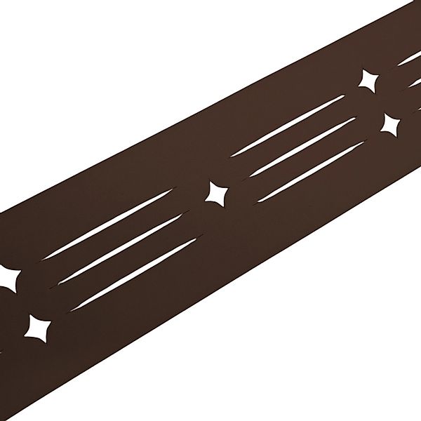 zaunzu Sichtschutz Dekor Starline mit Lasermuster für Doppelstabzaun Braun günstig online kaufen