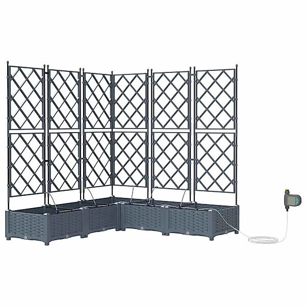 vidaXL Garten-Pflanzgefäß 5 Stk Hellgrau Stahl 42002901 günstig online kaufen