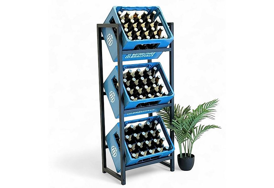 DanDiBo Kastenständer Getränkekistenregal 3 Kisten Schmal Metall Stehend 96 günstig online kaufen