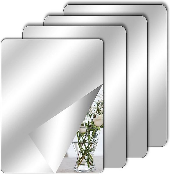 Coonoor Wandspiegel 4 Stück Fliesenspiegel Spiegel zum Aufkleben,Acrylspieg günstig online kaufen