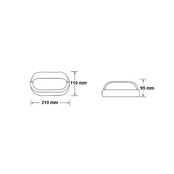 Außenwandleuchte 400180, Aluminium/Glas, Länge 21 cm, IP54 günstig online kaufen